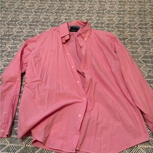 American Living Pink Gingham Casual Shirt